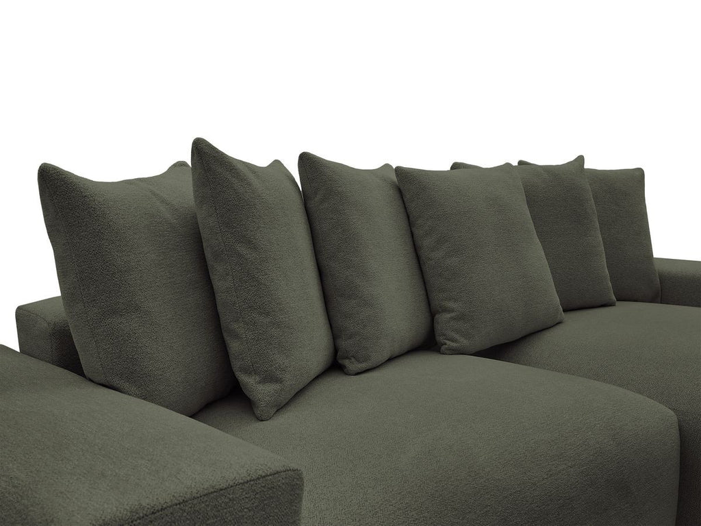 Voltaire - Canapé D'Angle Convertible Réversible Coffre - Tissu Chiné