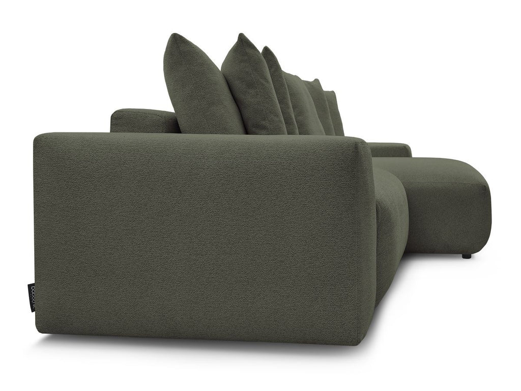Voltaire - Canapé D'Angle Convertible Réversible Coffre - Tissu Chiné