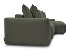 Voltaire - Canapé D'Angle Convertible Réversible Coffre - Tissu Chiné