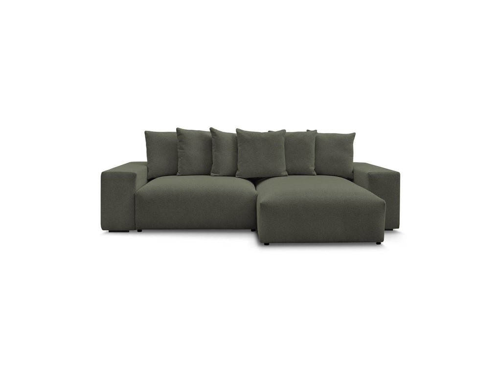 Voltaire - Canapé D'Angle Convertible Réversible Coffre - Tissu Chiné