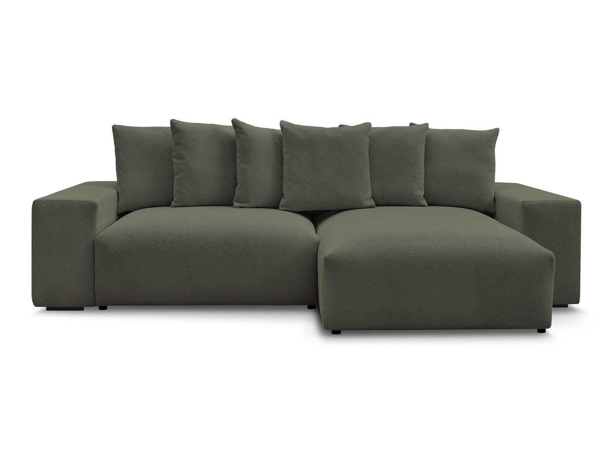 Voltaire - Canapé D'Angle Convertible Réversible Coffre - Tissu Chiné
