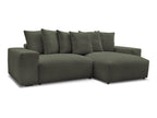 Voltaire - Canapé D'Angle Convertible Réversible Coffre - Tissu Chiné