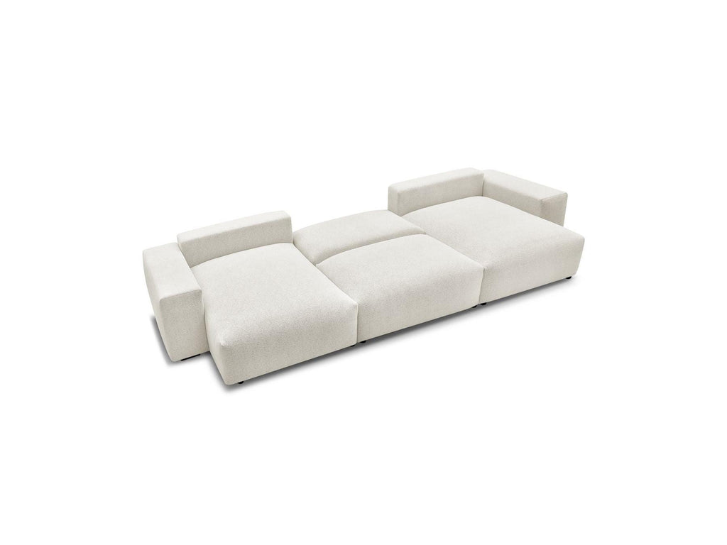 Voltaire - Canapé Panoramique Convertible Coffre - Tissu Chiné