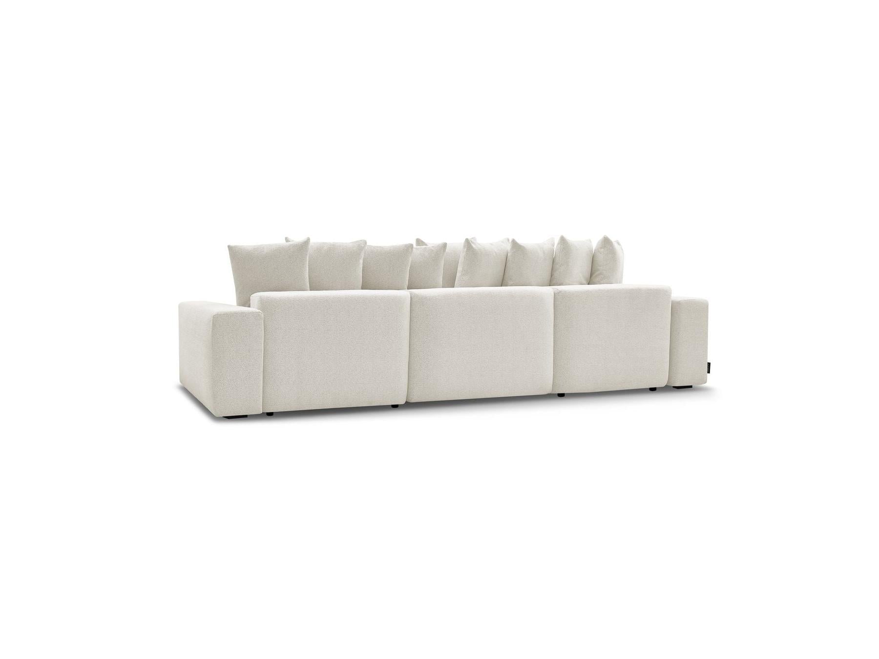 Voltaire - Canapé Panoramique Convertible Coffre - Tissu Chiné
