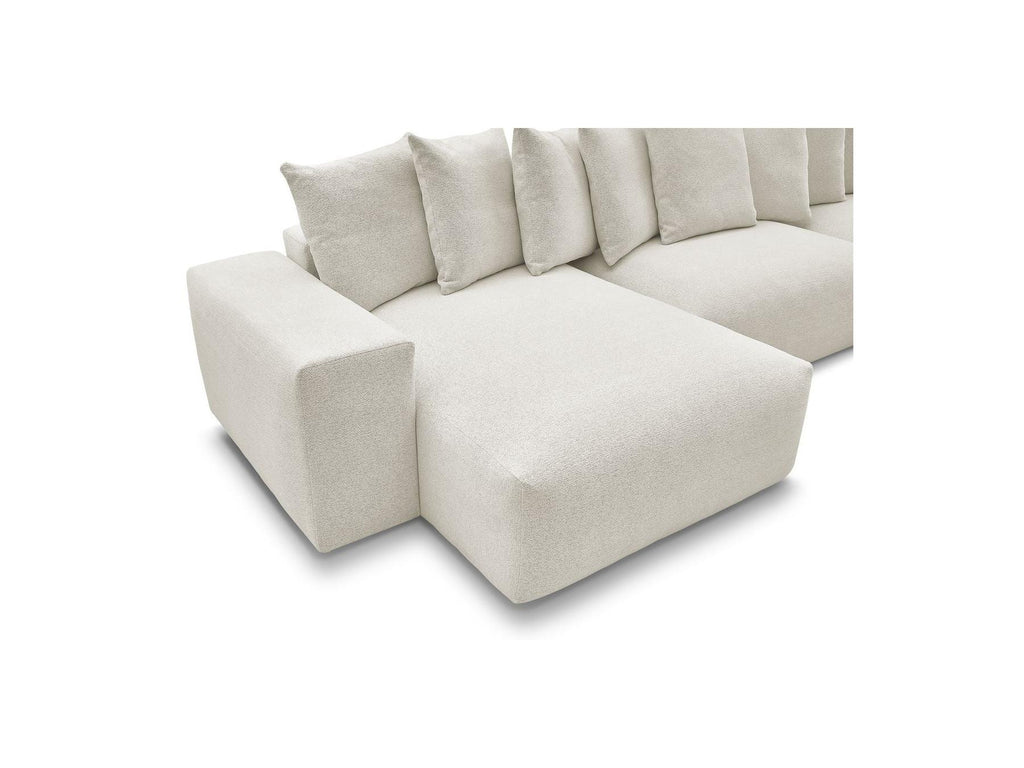 Voltaire - Canapé Panoramique Convertible Coffre - Tissu Chiné