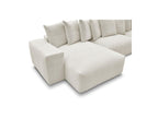Voltaire - Canapé Panoramique Convertible Coffre - Tissu Chiné