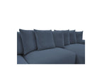 Voltaire - Canapé Panoramique Convertible Coffre - Tissu Chiné
