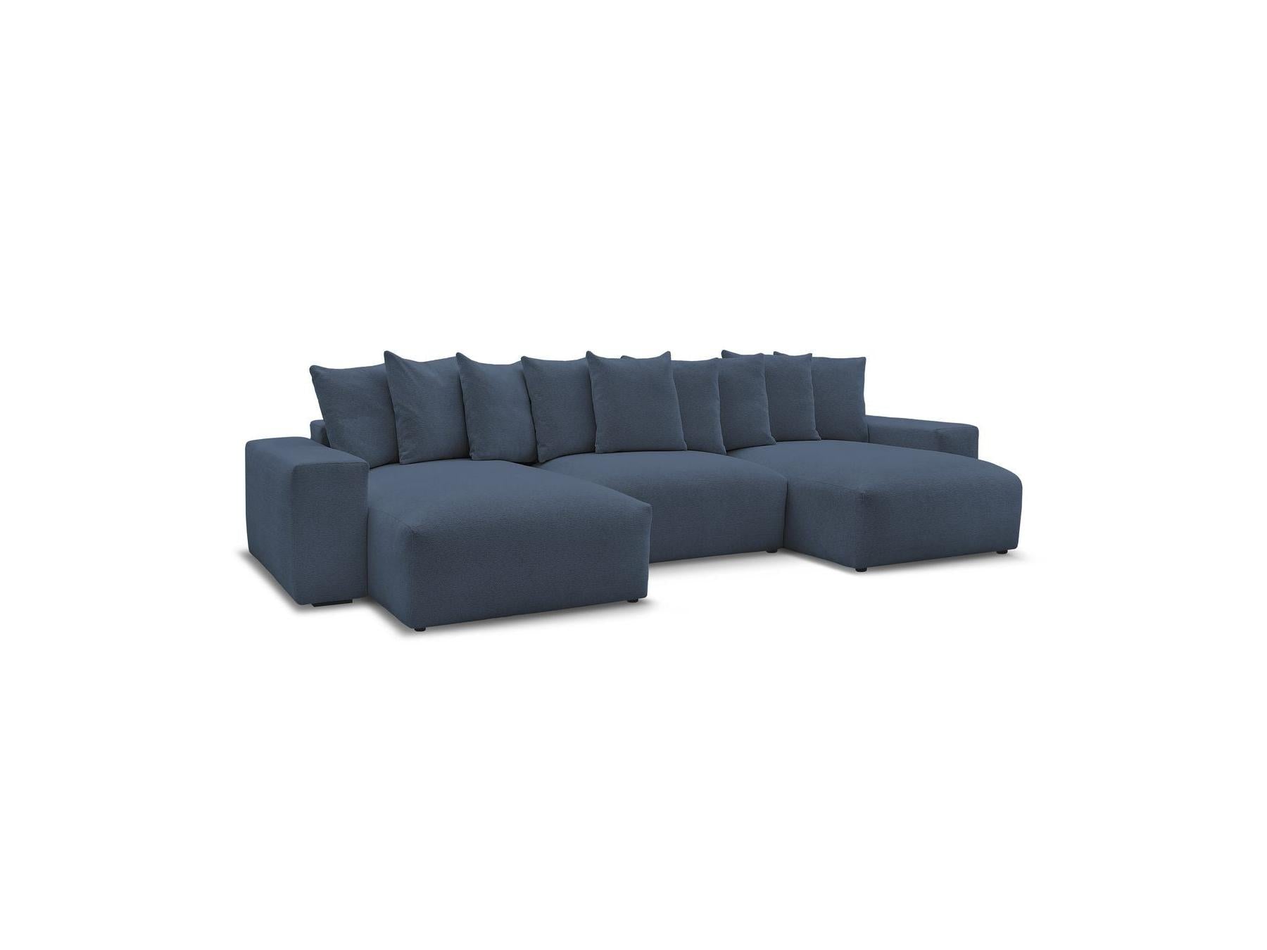 Voltaire - Canapé Panoramique Convertible Coffre - Tissu Chiné