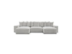 Voltaire - Canapé Panoramique Convertible Coffre - Tissu Chiné