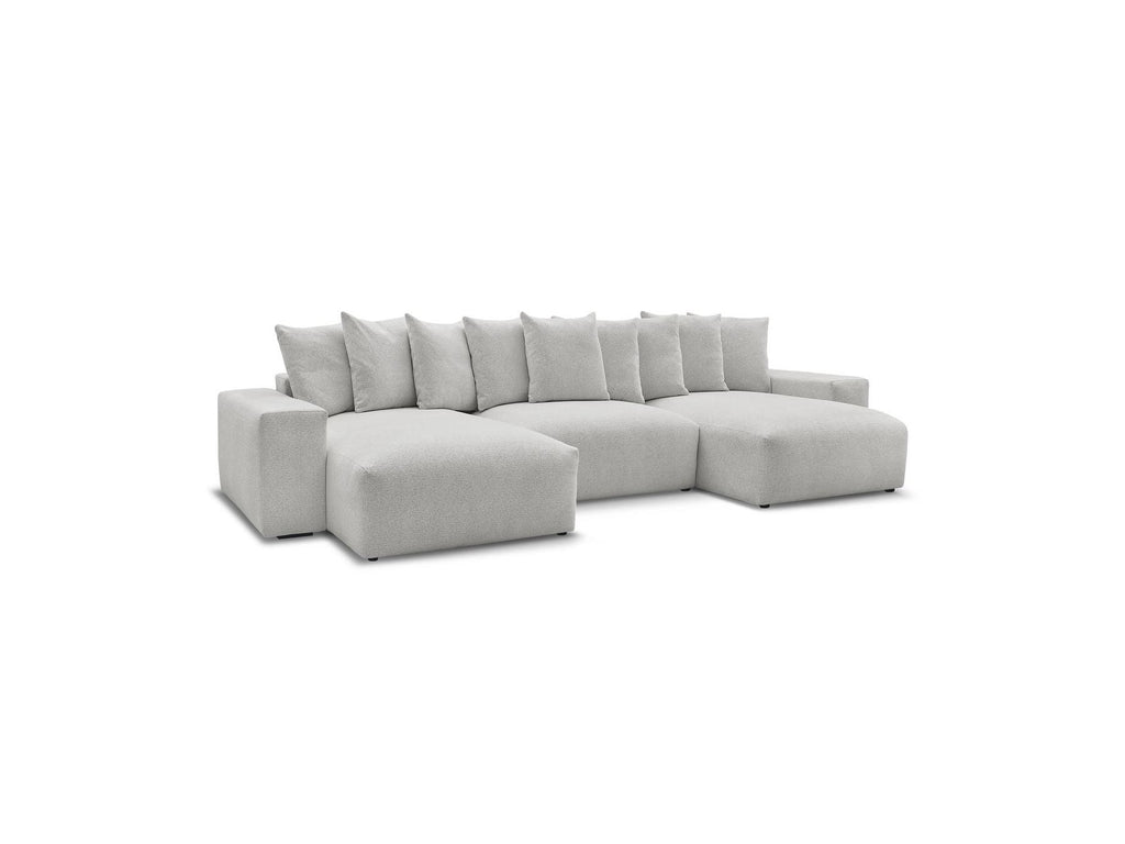 Voltaire - Canapé Panoramique Convertible Coffre - Tissu Chiné