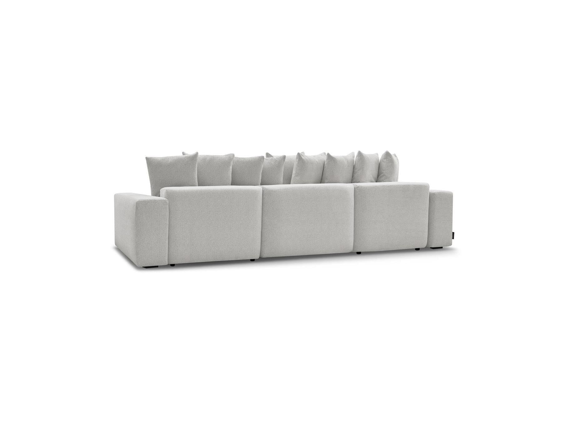 Voltaire - Canapé Panoramique Convertible Coffre - Tissu Chiné