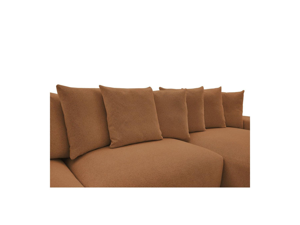 Voltaire - Canapé Panoramique Convertible Coffre - Tissu Chiné