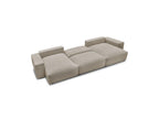 Voltaire - Canapé Panoramique Convertible Coffre - Tissu Chiné