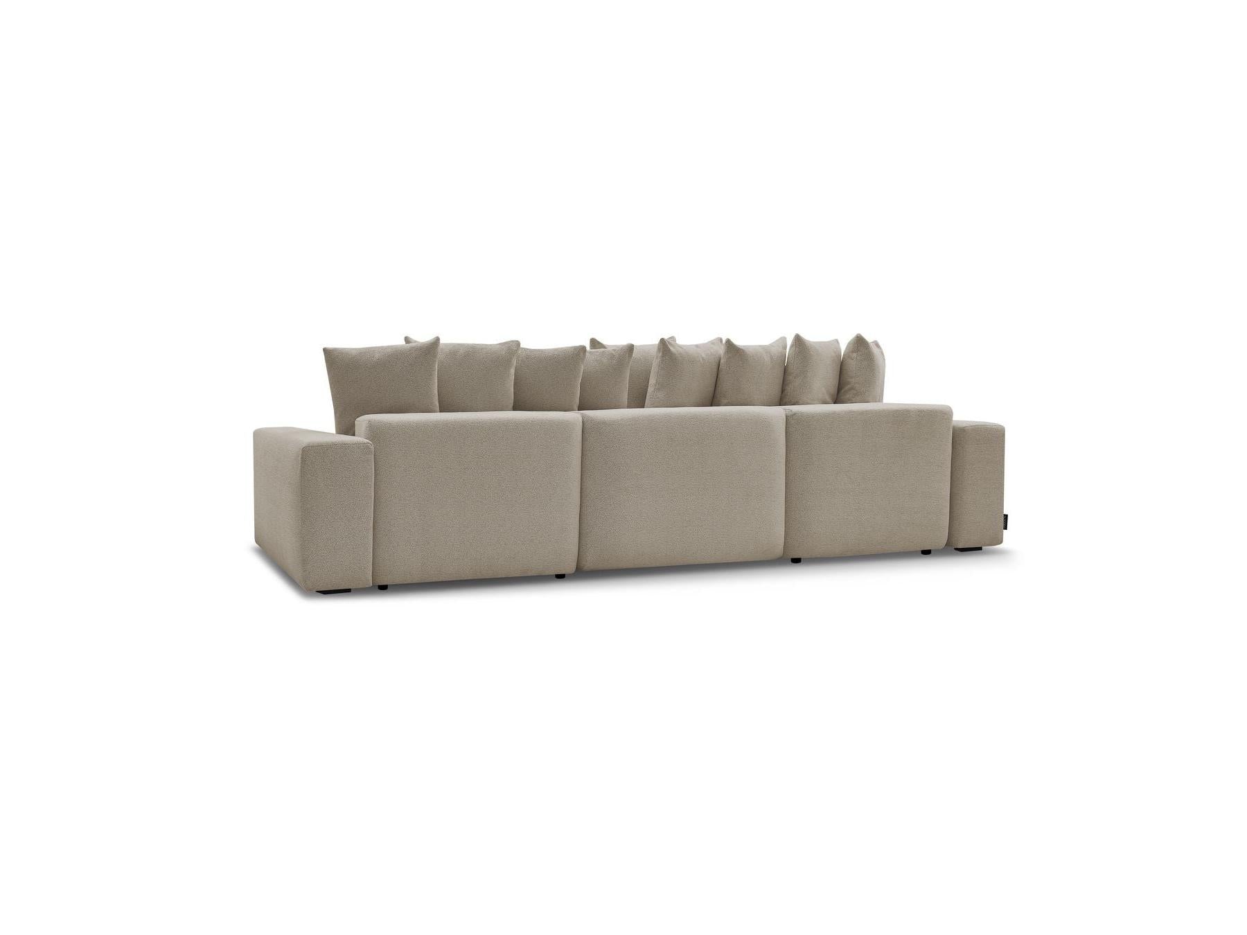 Voltaire - Canapé Panoramique Convertible Coffre - Tissu Chiné