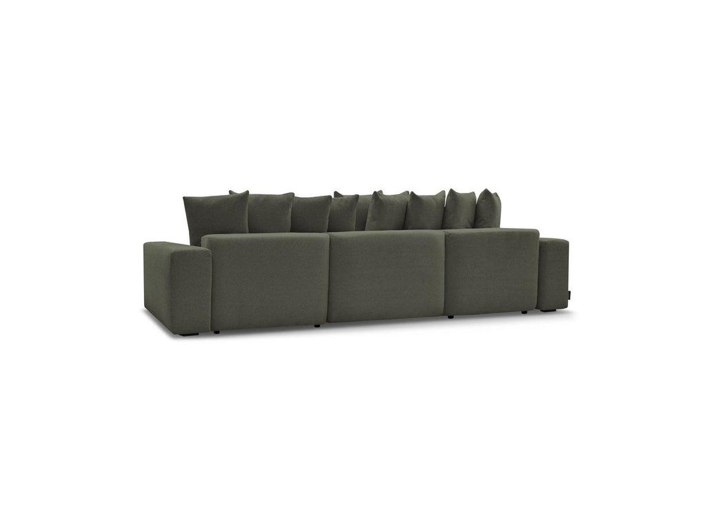 Voltaire - Canapé Panoramique Convertible Coffre - Tissu Chiné