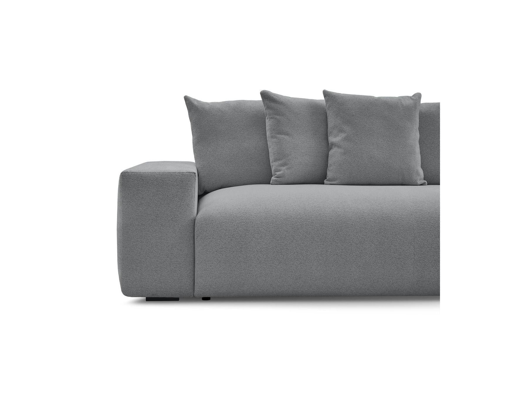 Voltaire - Canapé Droit Convertible Coffre - Tissu Chiné