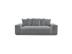 Voltaire - Canapé Droit Convertible Coffre - Tissu Chiné