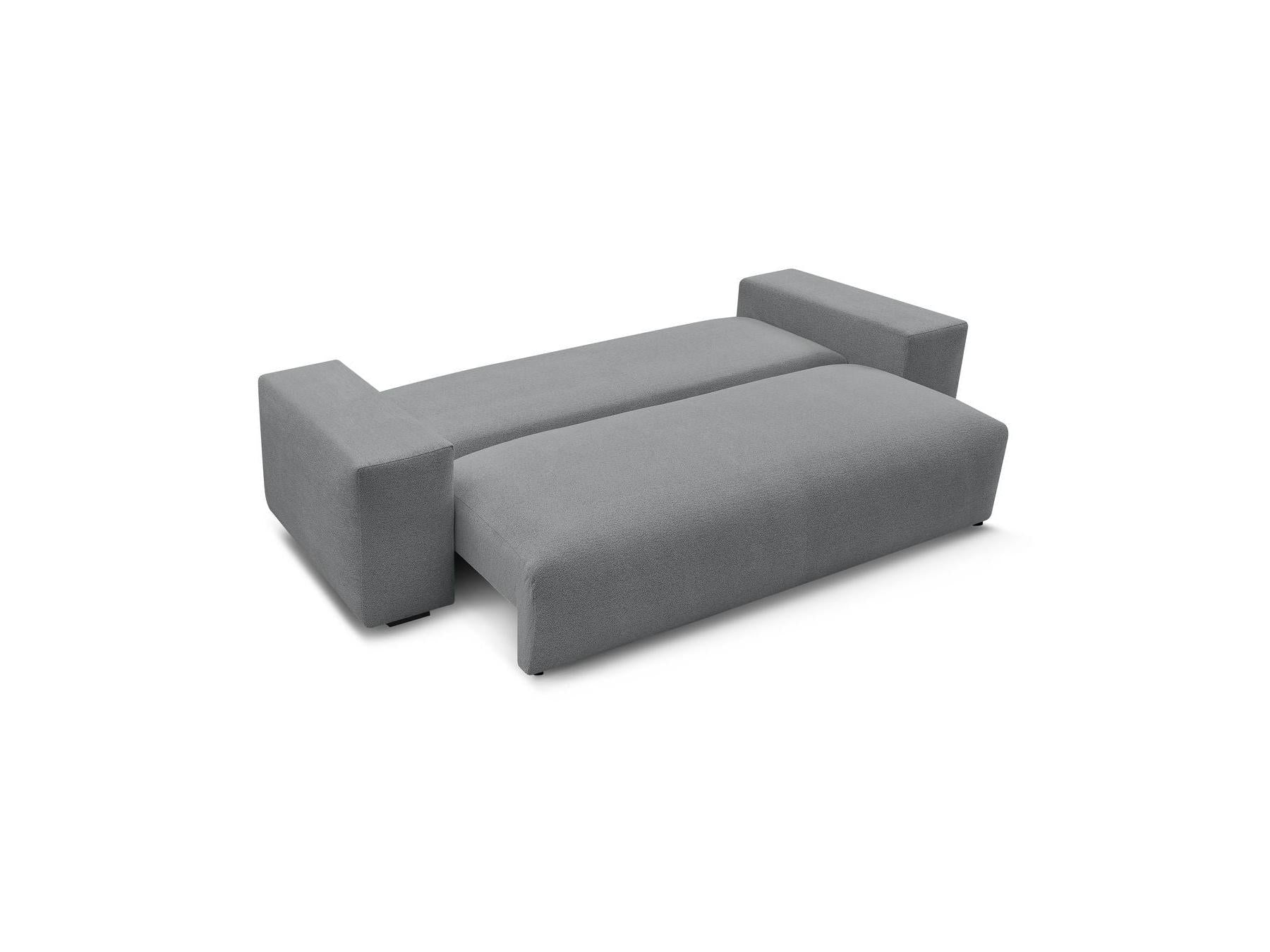 Voltaire - Canapé Droit Convertible Coffre - Tissu Chiné
