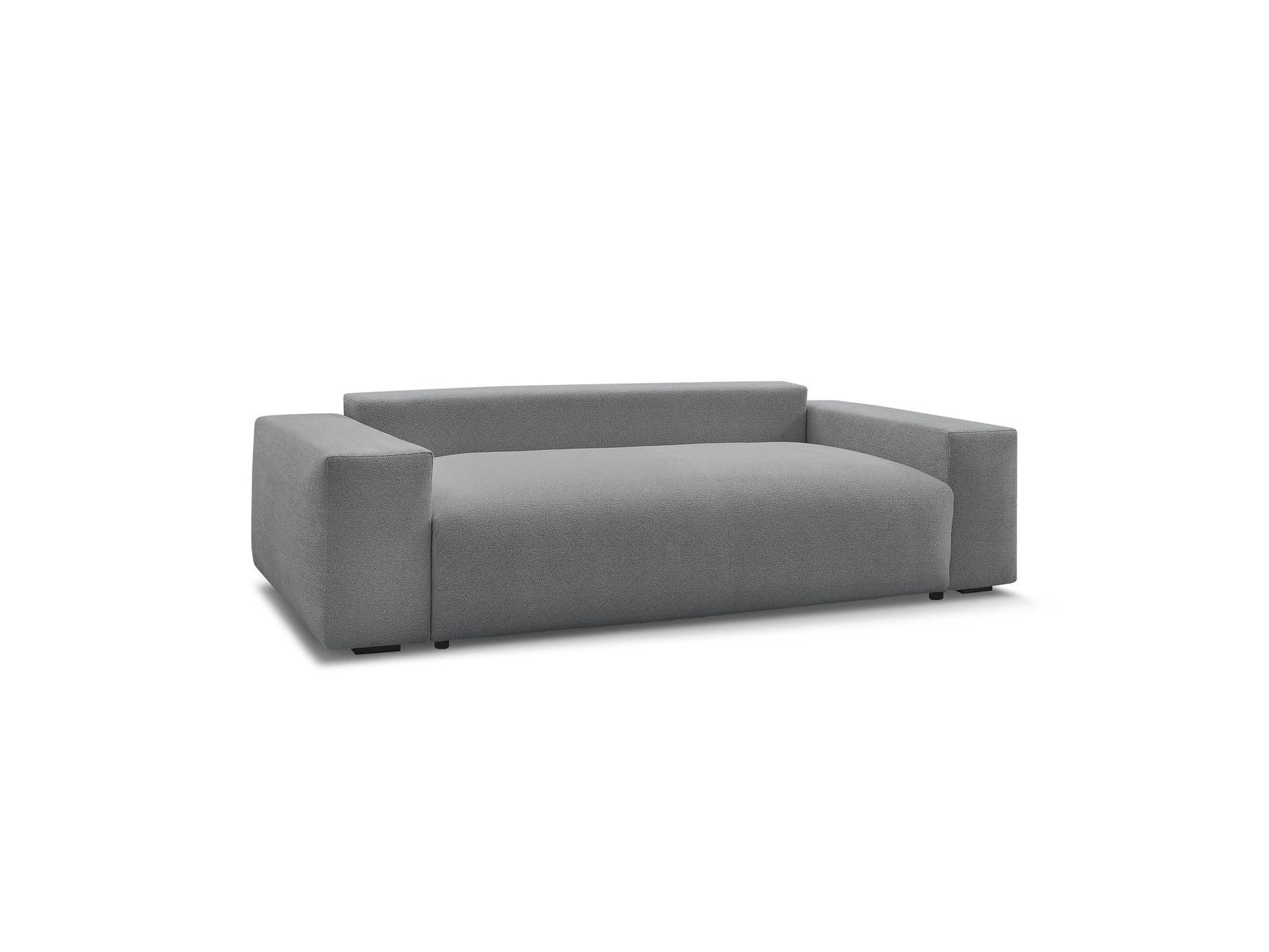 Voltaire - Canapé Droit Convertible Coffre - Tissu Chiné