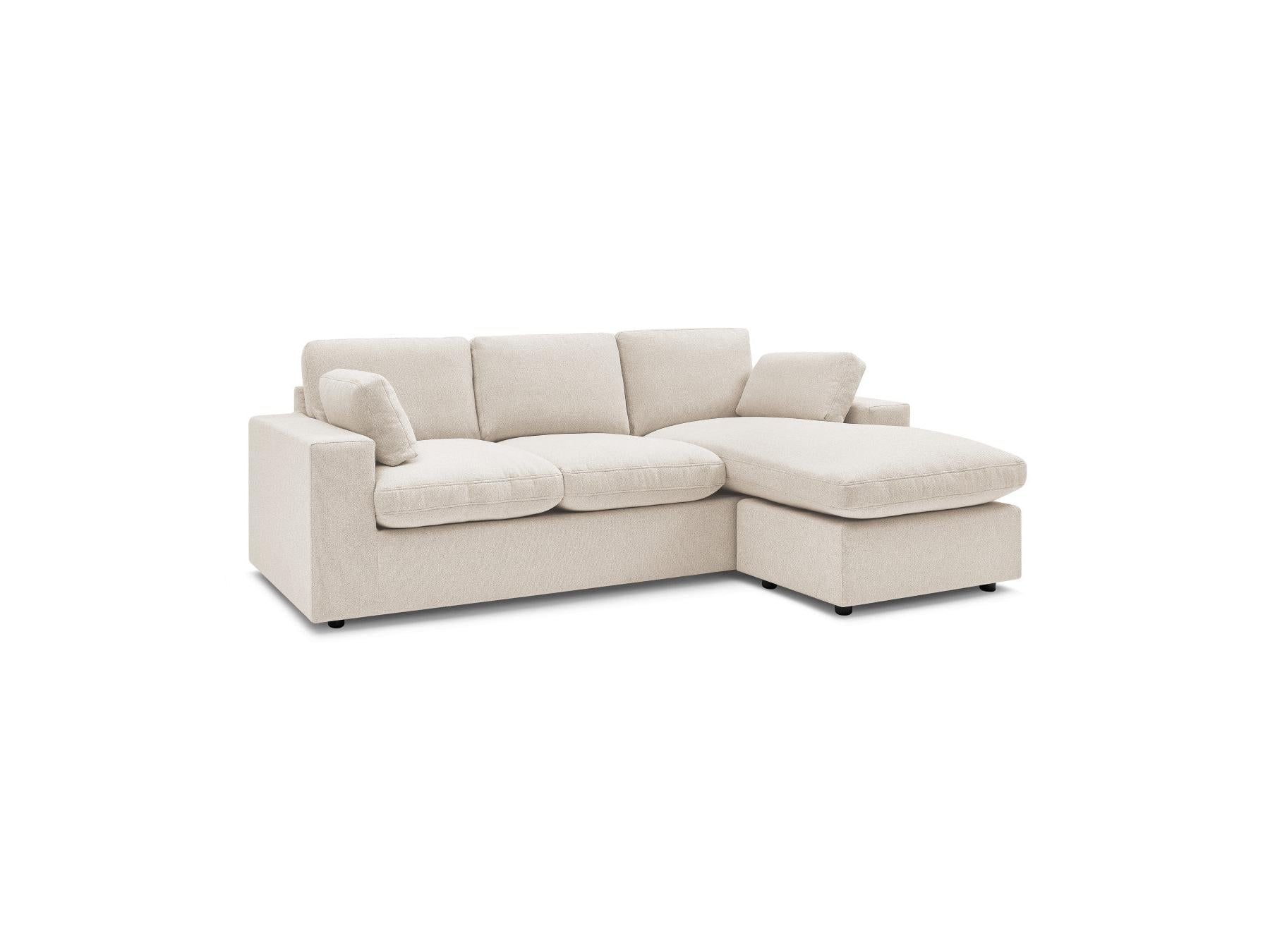 Belair - Sofá esquinero fijo reversible compacto - Tejido
