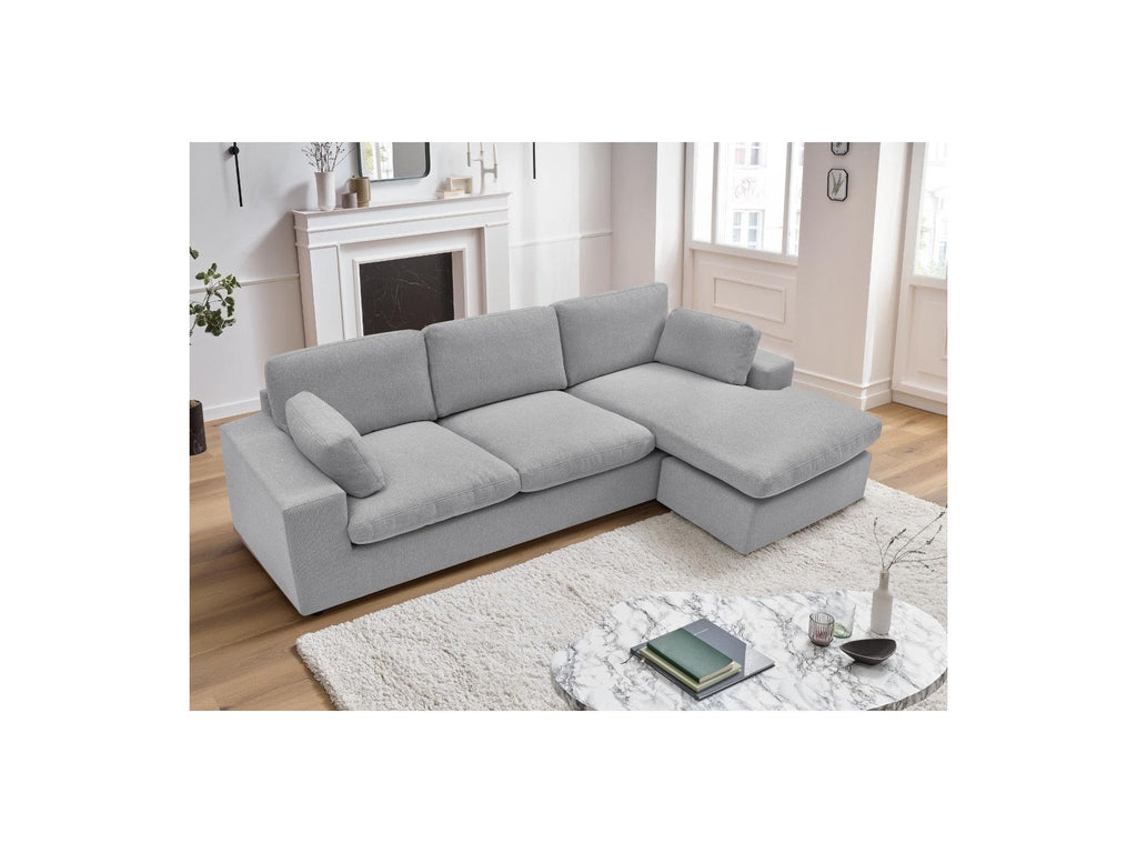 Belair - Sofá esquinero fijo reversible compacto - Tejido