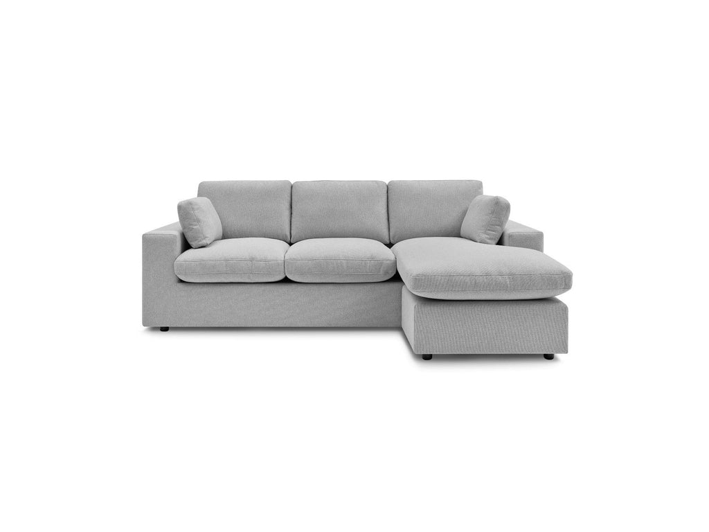 Belair - Sofá esquinero fijo reversible compacto - Tejido