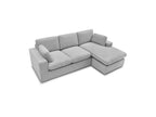 Belair - Sofá esquinero fijo reversible compacto - Tejido