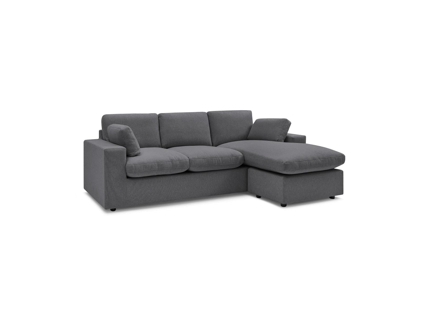 Belair - Sofá esquinero fijo reversible compacto - Tejido