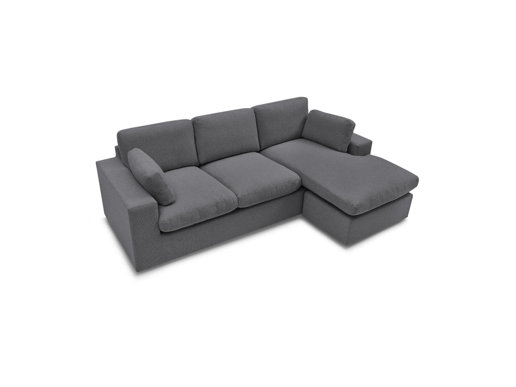 Belair - Sofá esquinero fijo reversible compacto - Tejido