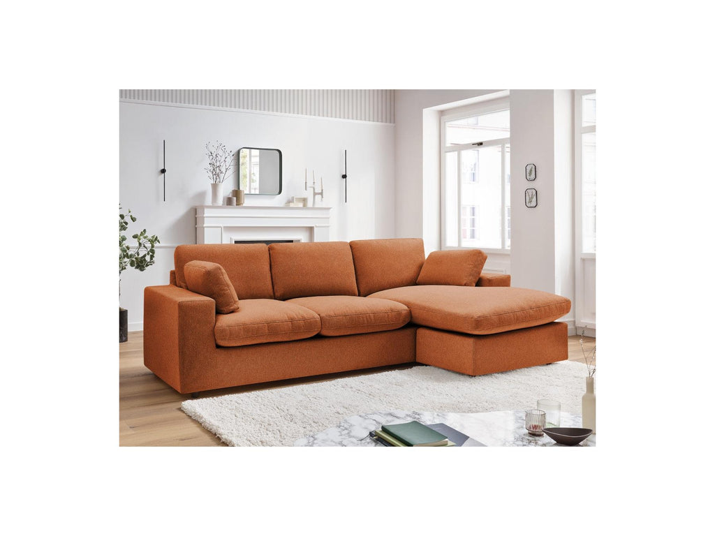 Belair - Sofá esquinero fijo reversible compacto - Tejido