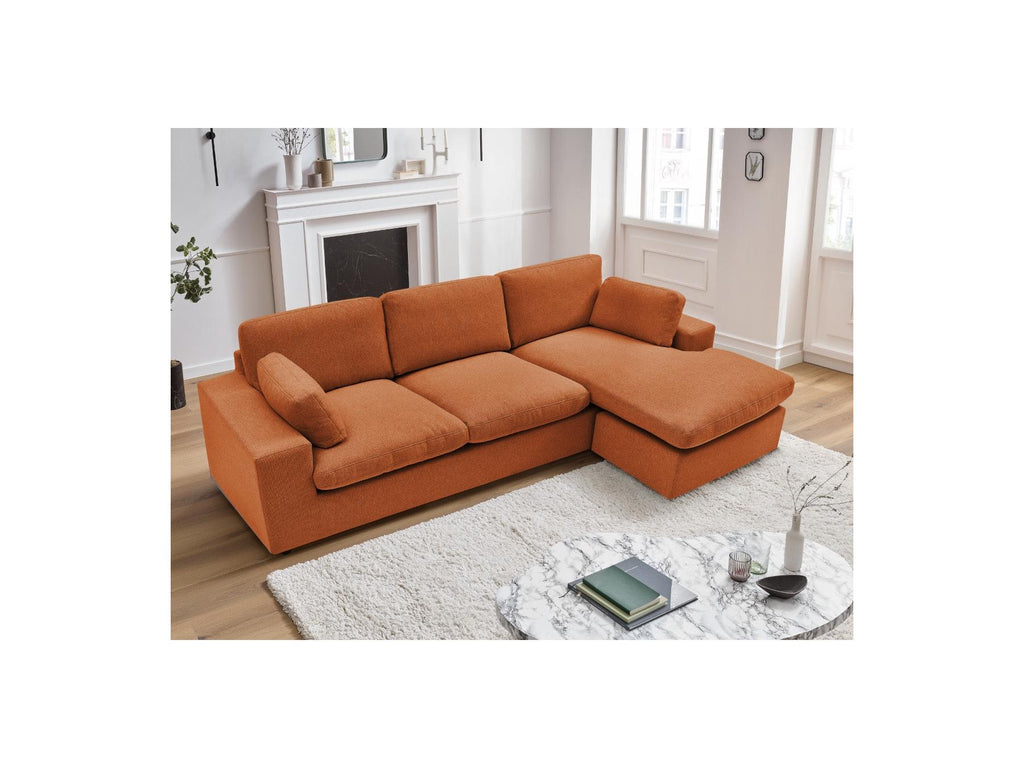 Belair - Sofá esquinero fijo reversible compacto - Tejido