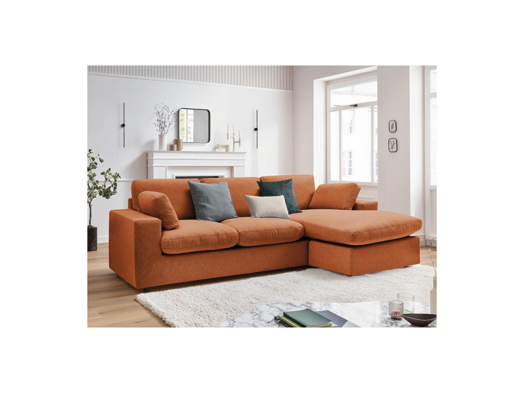 Belair - Sofá esquinero fijo reversible compacto - Tejido