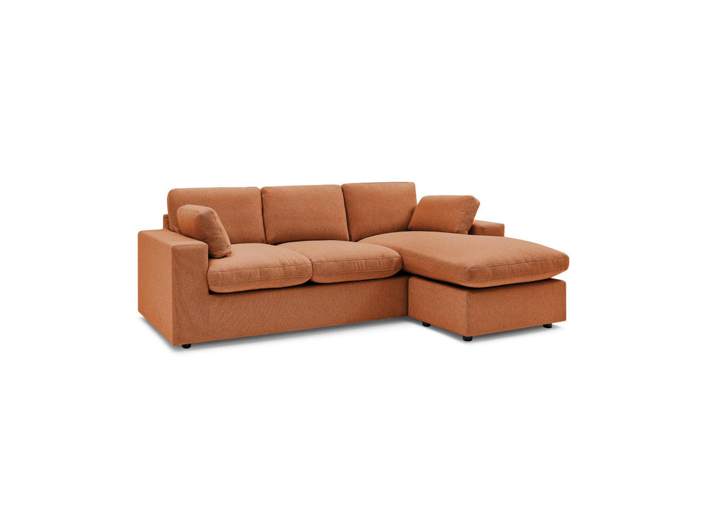 Belair - Sofá esquinero fijo reversible compacto - Tejido