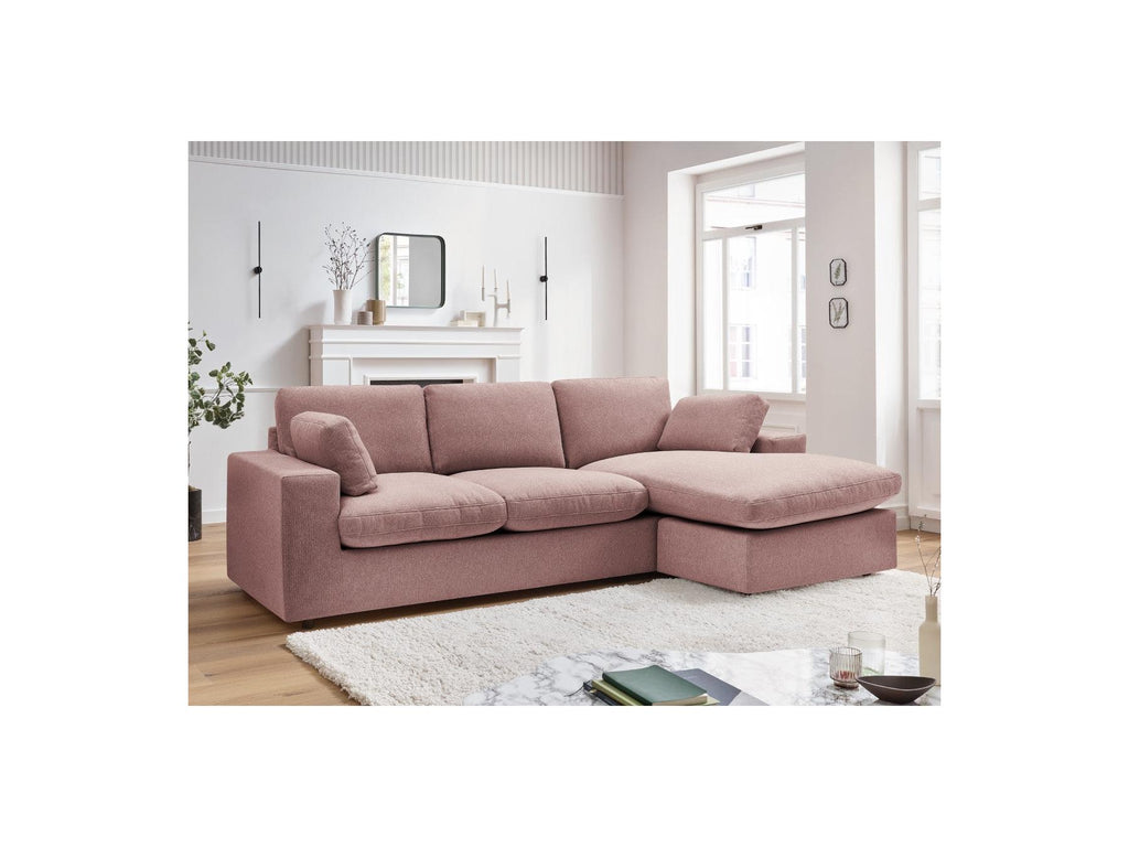 Belair - Sofá esquinero fijo reversible compacto - Tejido