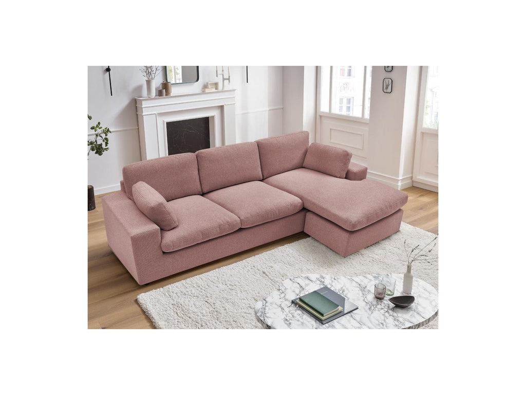 Belair - Sofá esquinero fijo reversible compacto - Tejido