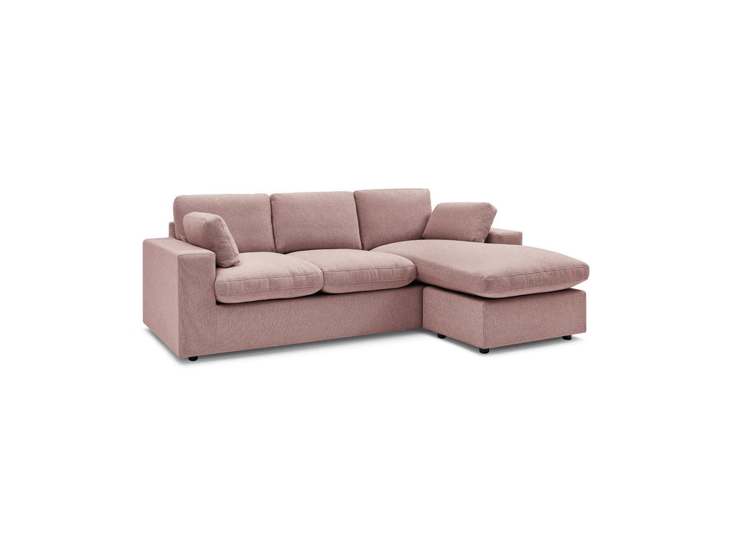 Belair - Sofá esquinero fijo reversible compacto - Tejido