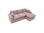 Belair - Sofá esquinero fijo reversible compacto - Tejido