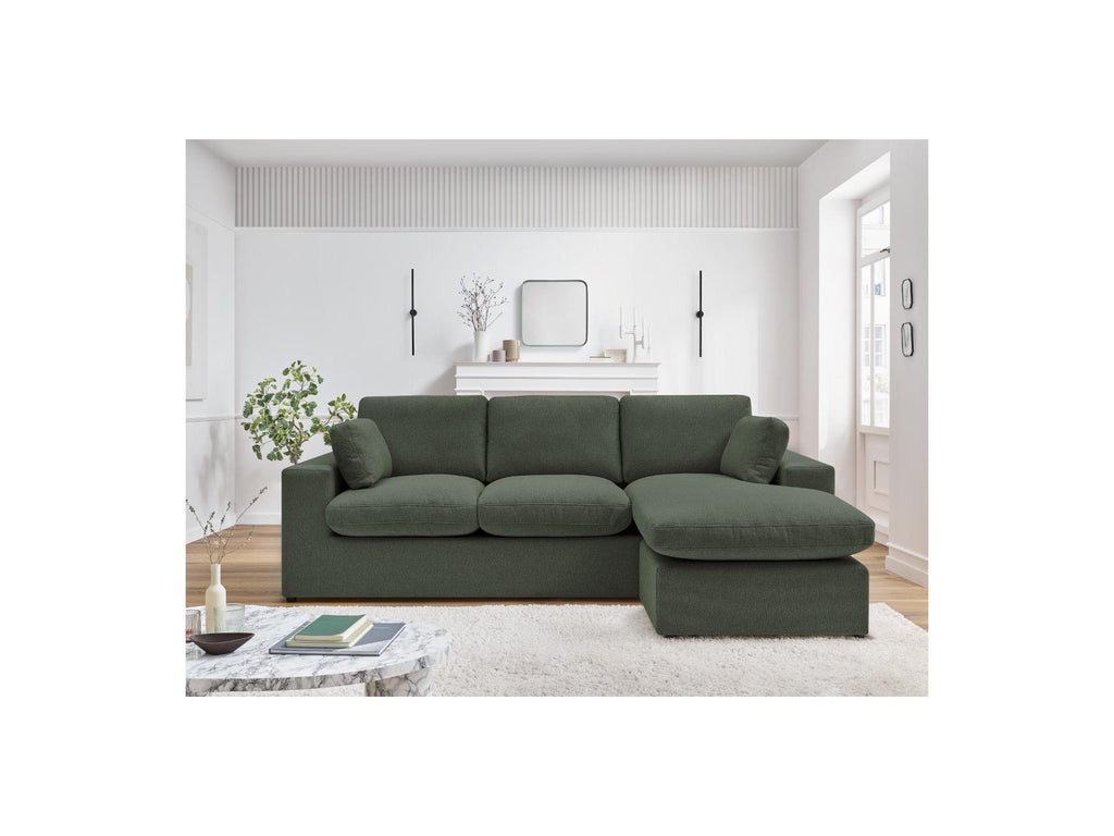 Belair - Sofá esquinero fijo reversible compacto - Tejido