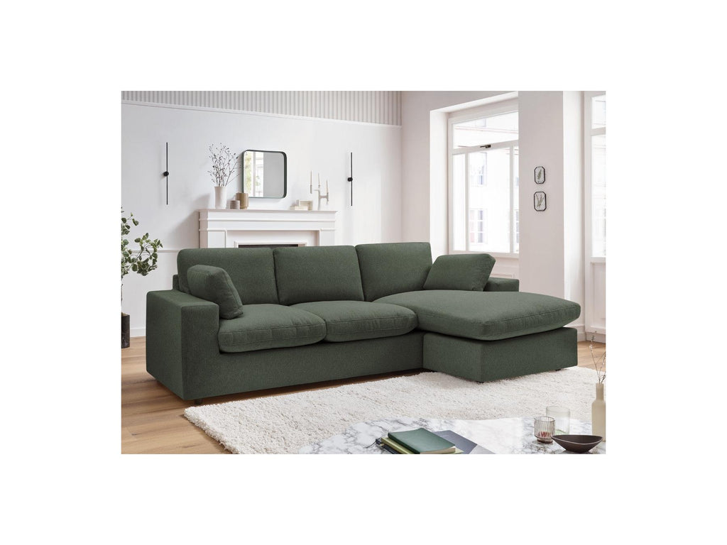 Belair - Sofá esquinero fijo reversible compacto - Tejido