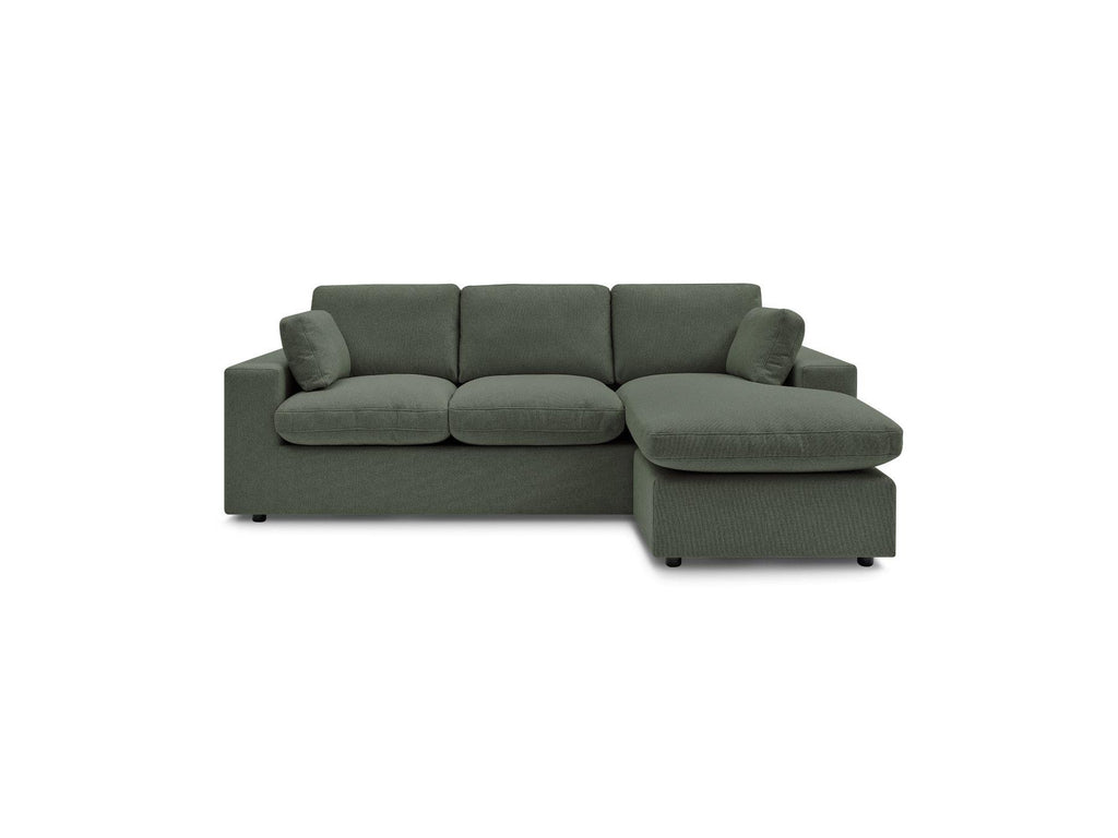 Belair - Sofá esquinero fijo reversible compacto - Tejido