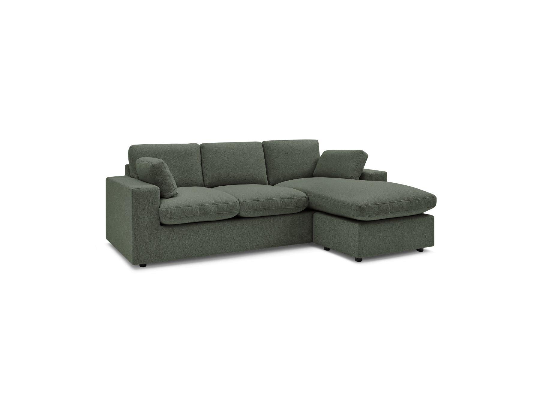 Belair - Sofá esquinero fijo reversible compacto - Tejido