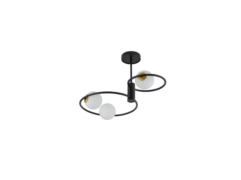 Evan Steel Ceiling Light - Black
