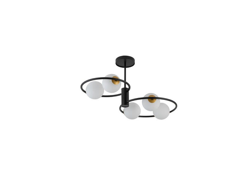Evan Steel Ceiling Light - Black