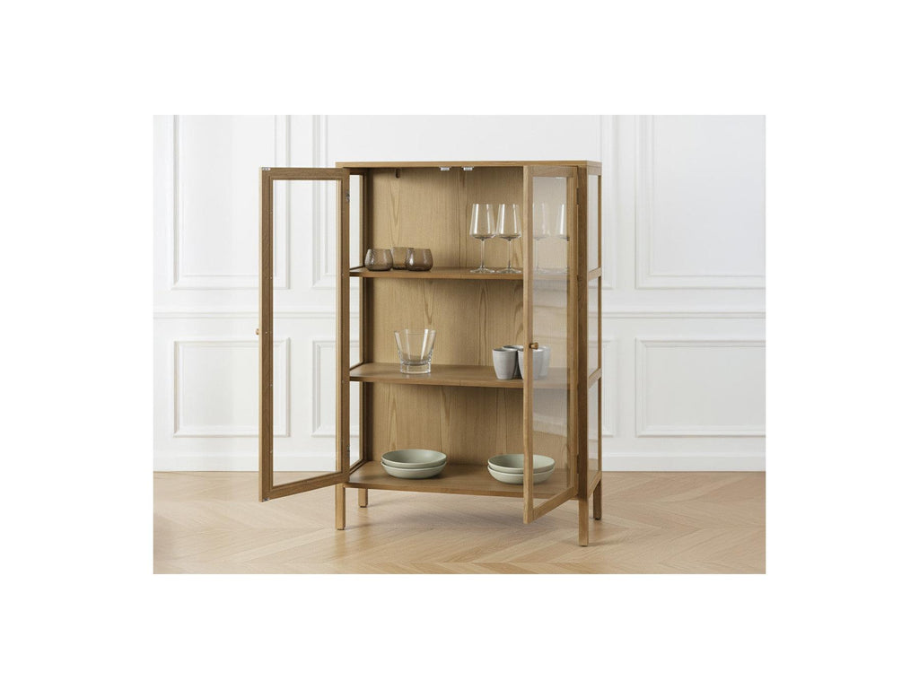 Carmen - Tall 2-Door Sideboard - Solid Oak Veneer