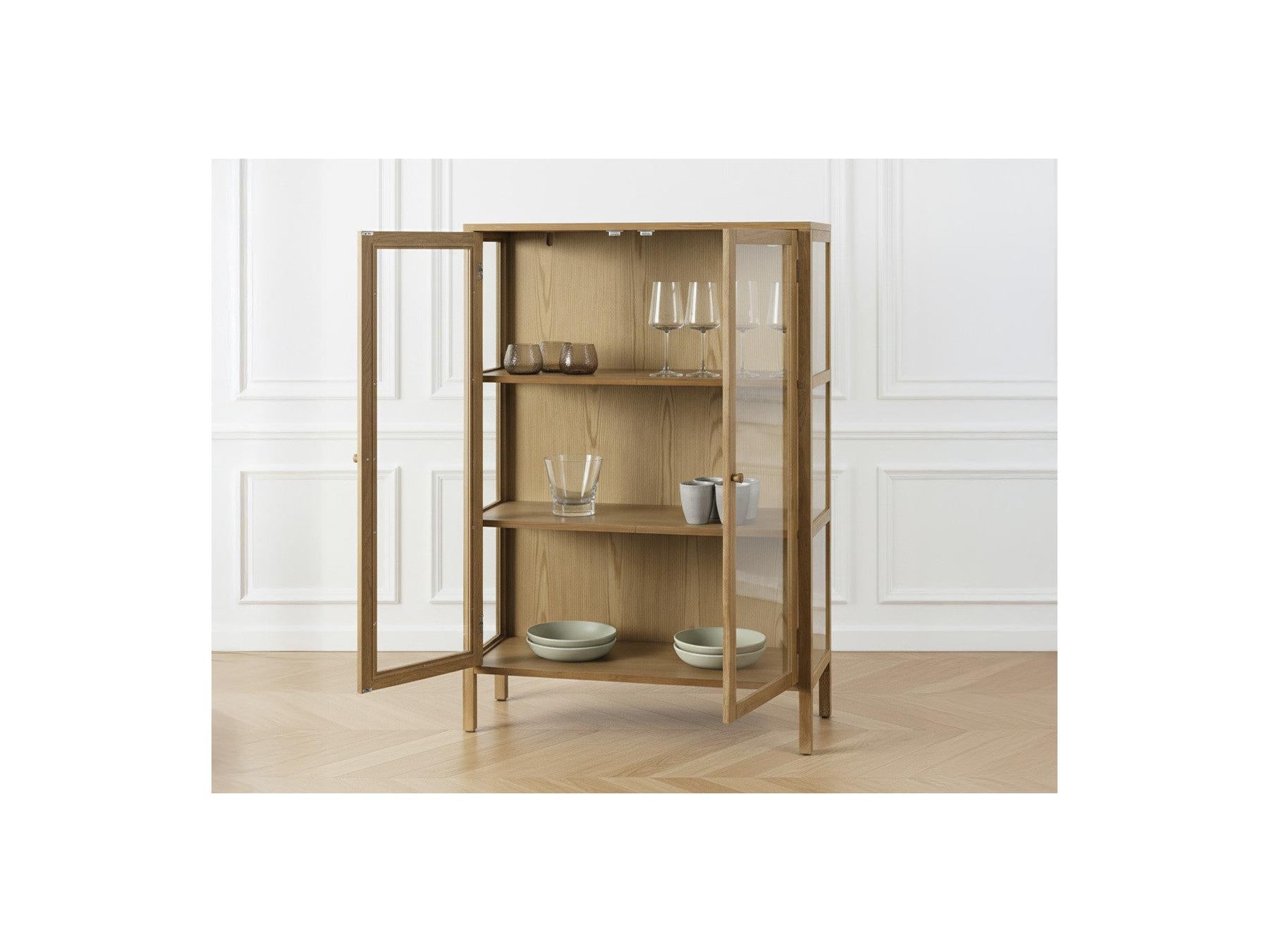 Carmen - Tall 2-Door Sideboard - Solid Oak Veneer