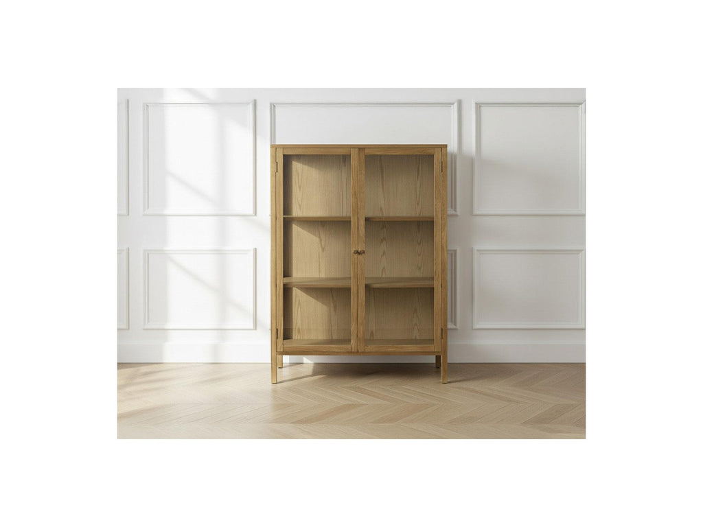 Carmen - Tall 2-Door Sideboard - Solid Oak Veneer