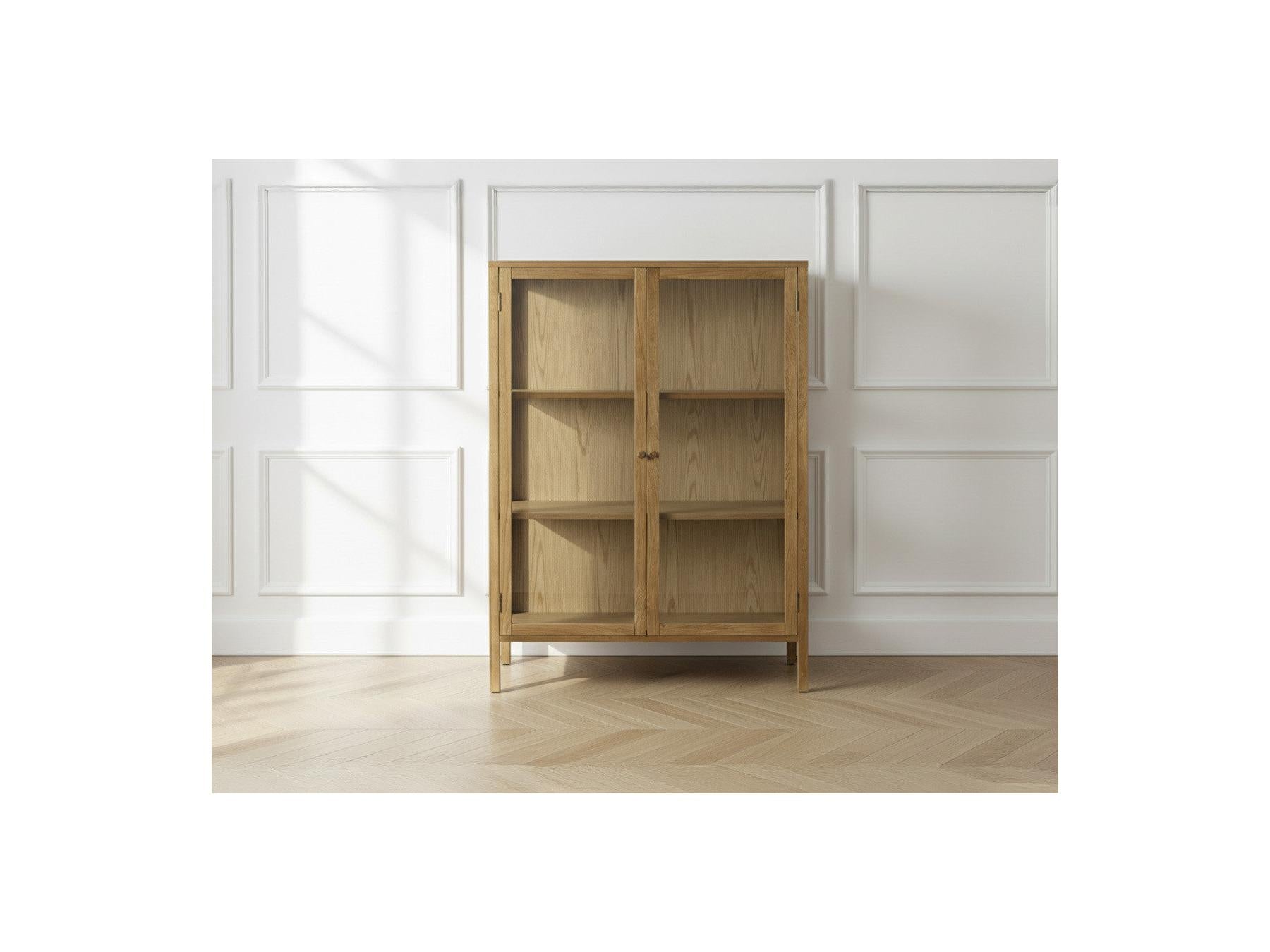 Carmen - Tall 2-Door Sideboard - Solid Oak Veneer