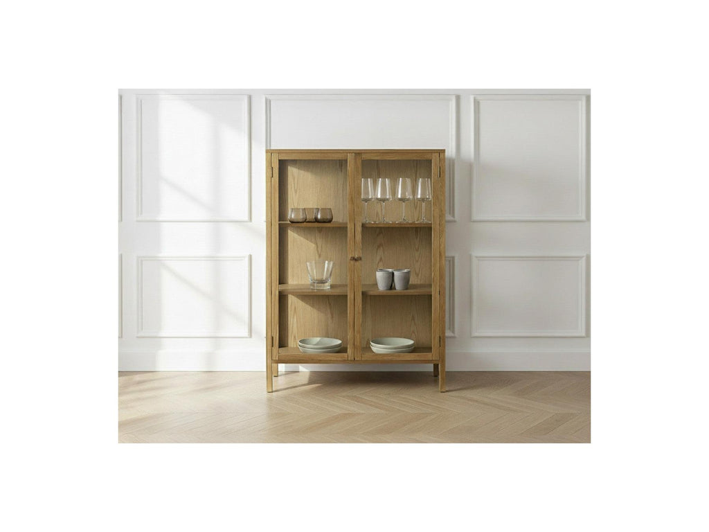 Carmen - Tall 2-Door Sideboard - Solid Oak Veneer