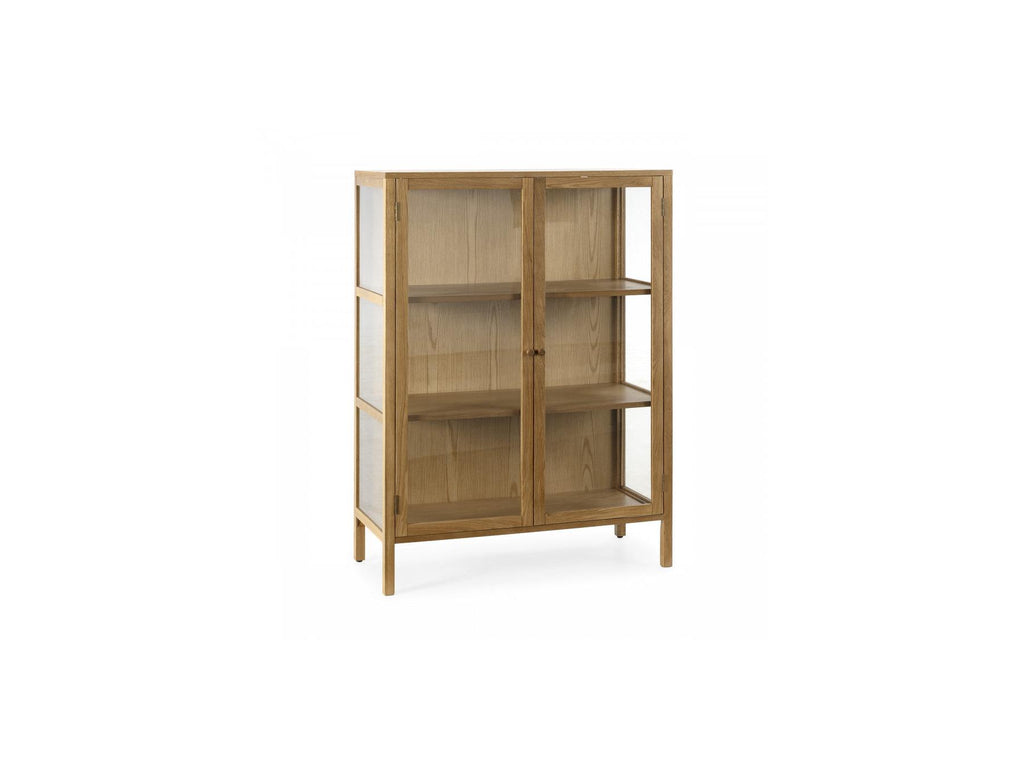 Carmen - Tall 2-Door Sideboard - Solid Oak Veneer