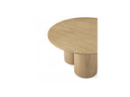 Lucia - Table Basse Ronde - Placage Chêne Massif